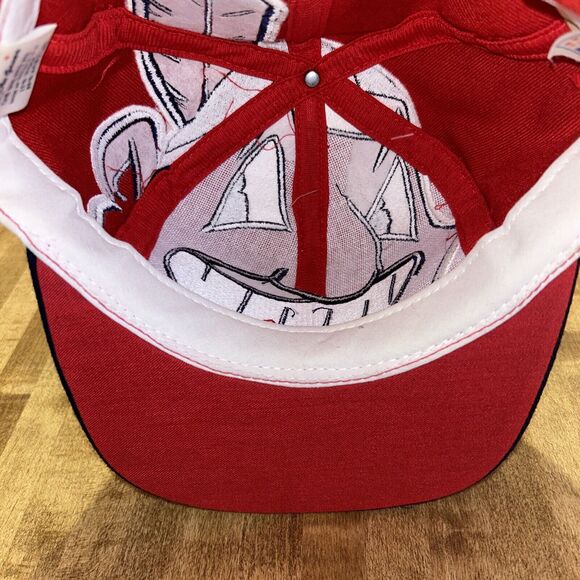 VINTAGE NWT 90' CLEVELAND INDIANS BIG INDIAN HEAD MLB BLUE/RED WOOL SNAPBACK - Picture 5 of 11